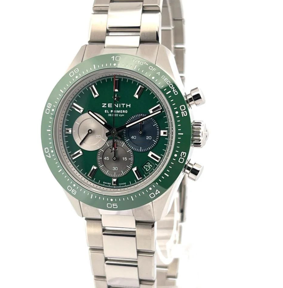 03.3119.3600/56.M3100 Chronomaster Sport 10th Chronograph El Primero Green Automatic Green Ceramic 41