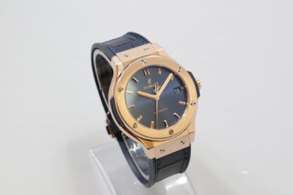 542.OX.7180.LR Classic Fusion King Gold Date Blue Rubber Automatic Blue Rose gold 42 - Image 2