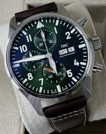 IW378005 Pilot's Watch Chronograph Automatic Steel Green Automatic Green Steel 43