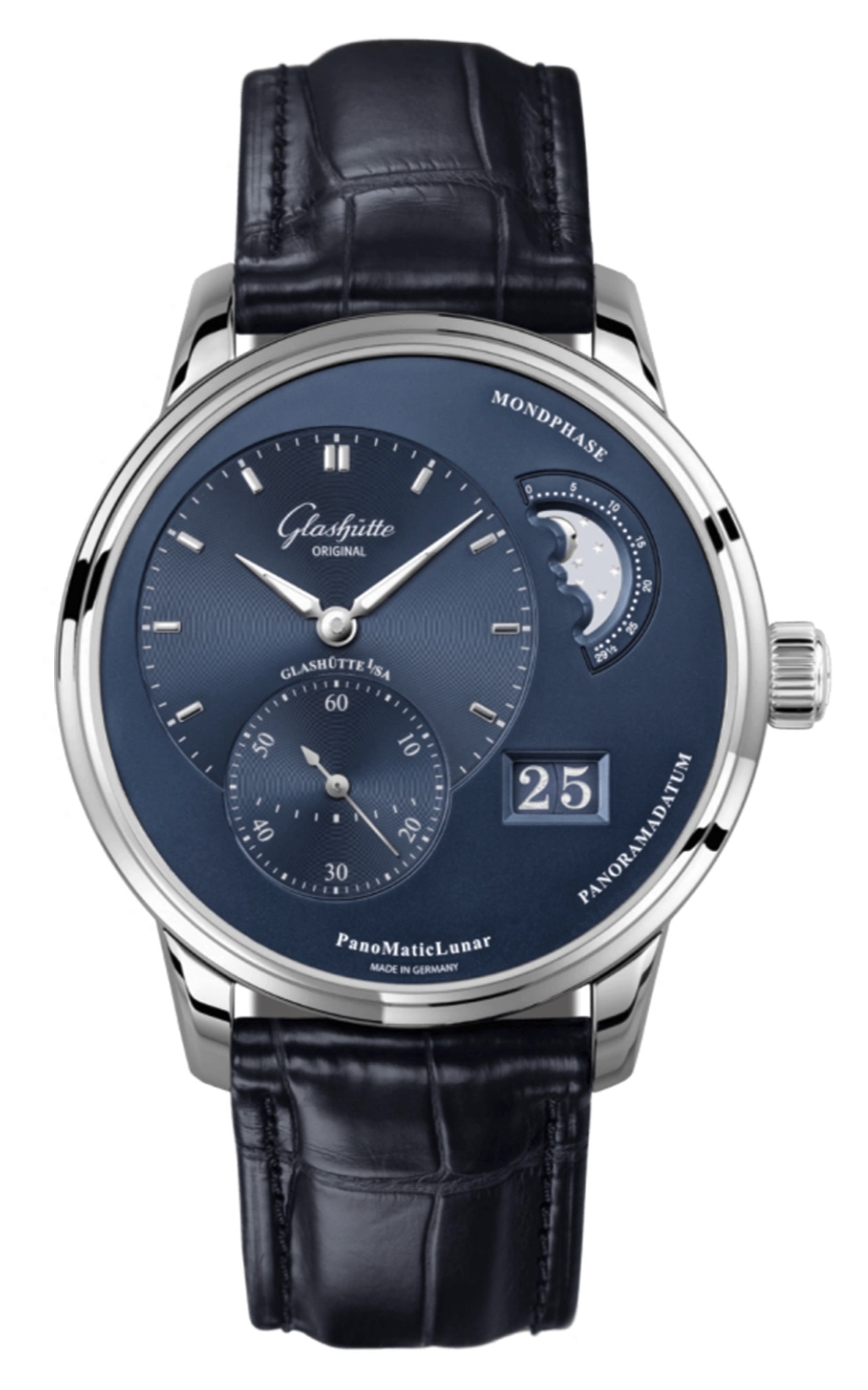 1-90-02-46-32-61 PanoMaticLunar Date Blue Automatic Blue Steel 40