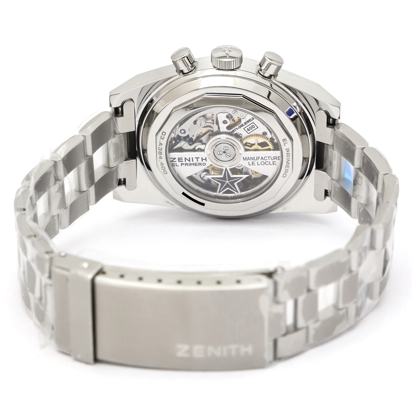 03.A384.400/21.M384 Chronomaster Revival El Primero A384 Panda Automatic White Steel 37 - Image 3