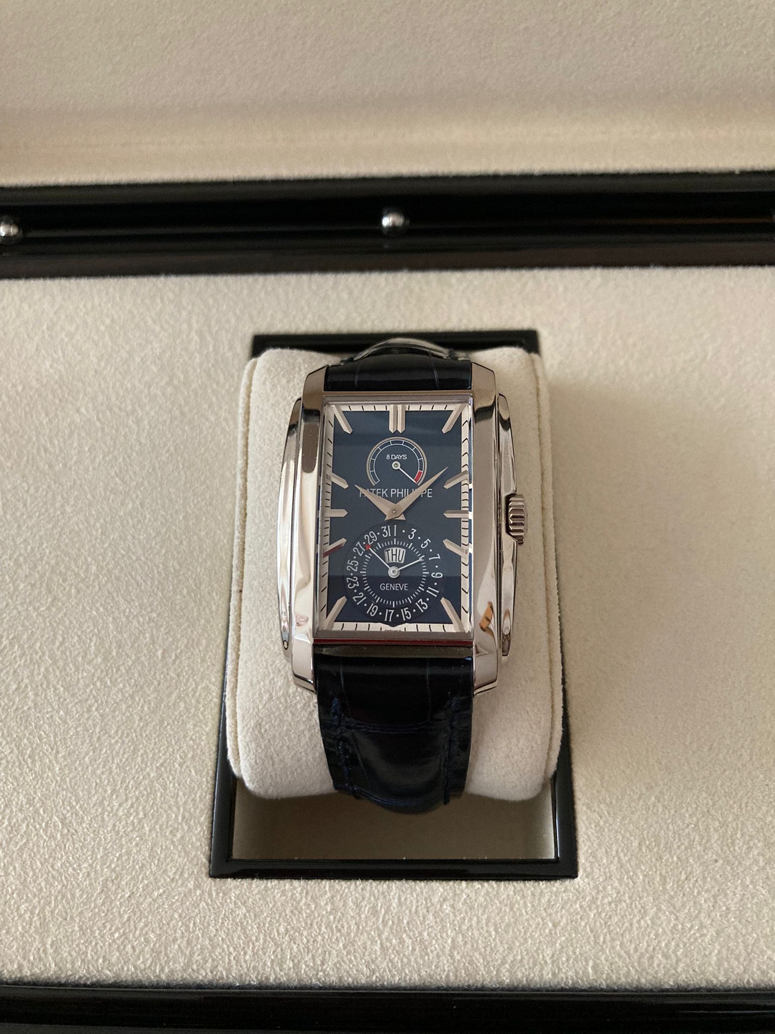 5200G-001 Gondolo 8 Days Calendar Manual winding Blue White gold 32.4 x 46.9