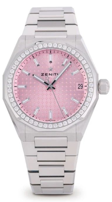 16.9400.670/18.I001 DEFY SKYLINE Automatic Pink Diamond-set Bezel Date 36mm Automatic Pink Steel 36