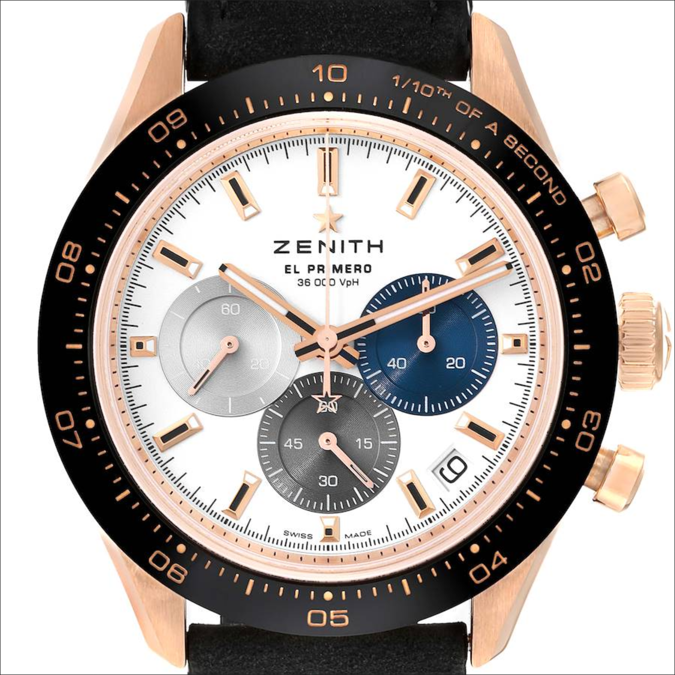 18.3100.3600/69.C920 Chronomaster Sport 10th Chronograph Rose gold with Black ceramic bezel Automatic White Rose gold 41