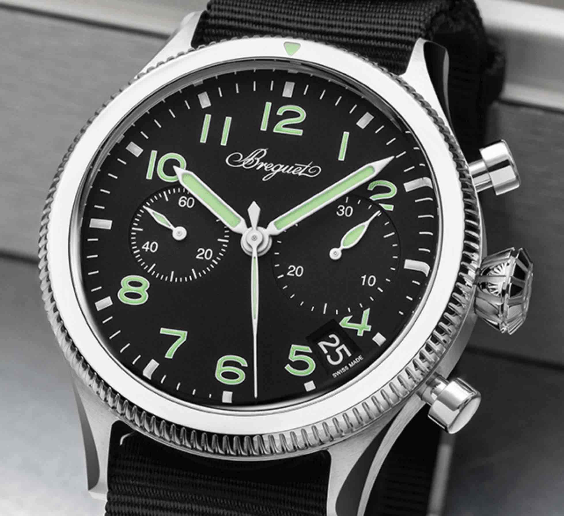 2057ST/92/3WU Type 20 XX Transatlantique Chronographe Automatic Automatic Black Steel 42