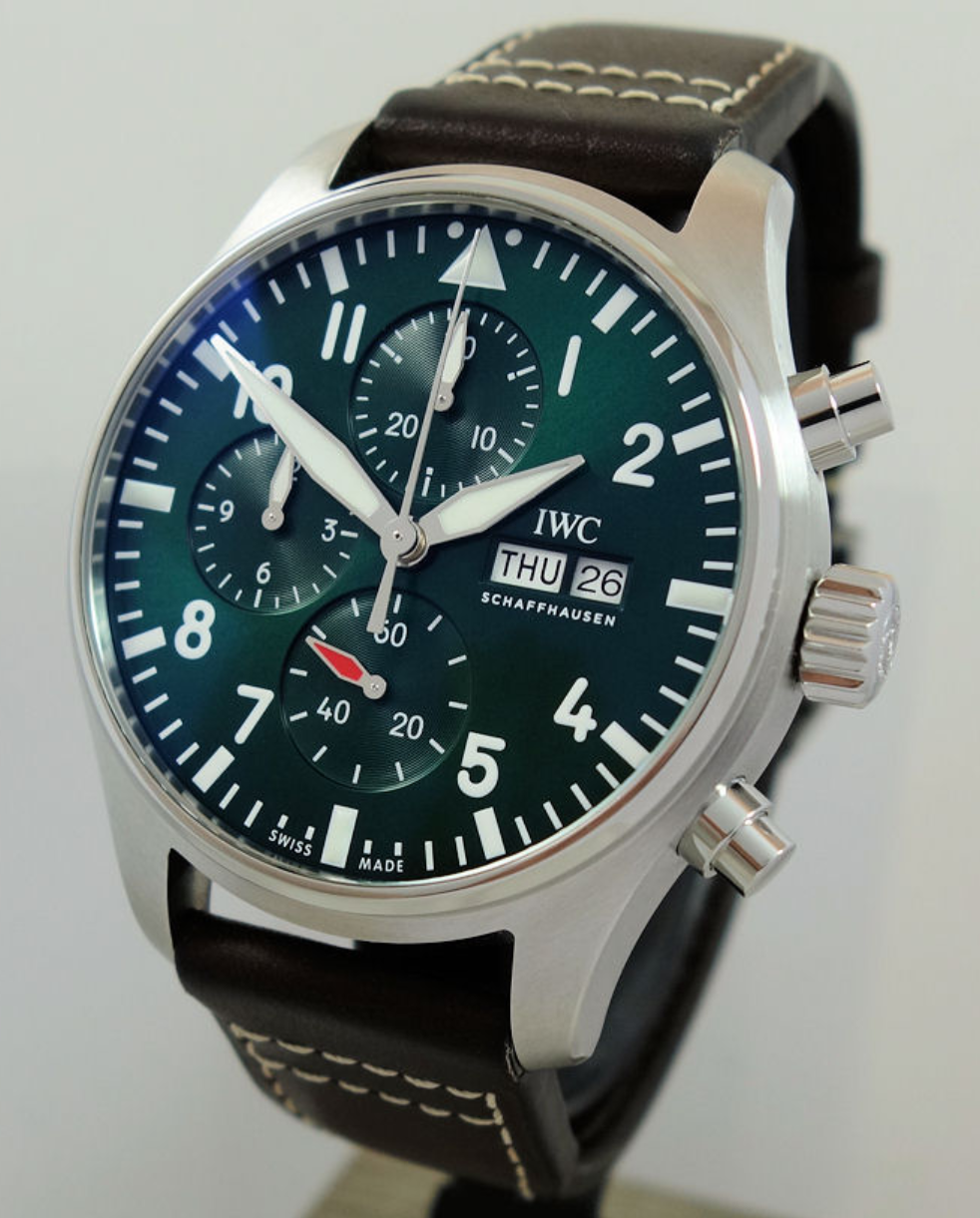 IW377726 Pilot's Watch Chronograph Automatic Edition Racing Date Steel Green 43mm Automatic Green Steel 43