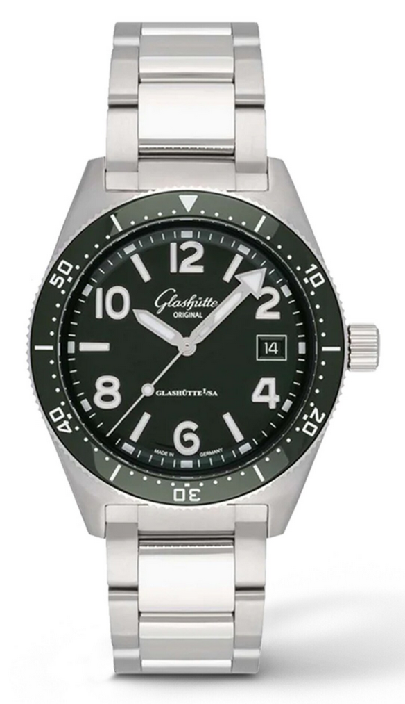 1-39-11-13-63-70 SeaQ Automatic Date Steel Reed Green 39.5mm Automatic Green Steel 39.5