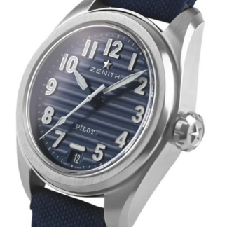 03.4000.3620/51.I003 Pilot Automatic Blue Date 40mm Automatic Blue Steel 40