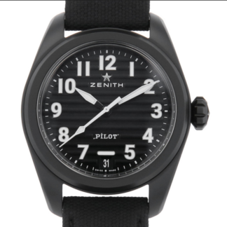 49.4000.3620/21.I001 Pilot Automatic Date 2nd Strap Black 40mm Automatic Black Ceramic 40
