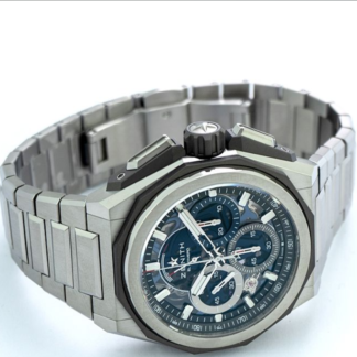 95.9100.9004/01.I001 Defy Extreme El Primero Titanium Skeletonized Two Straps Blue Automatic Transparent Titanium 45