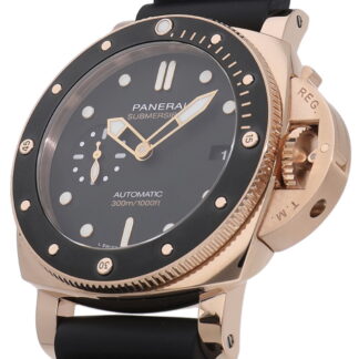 PAM02164 Submersible Goldtec Automatic Ceramic Bezel Automatic Black Rose gold 42