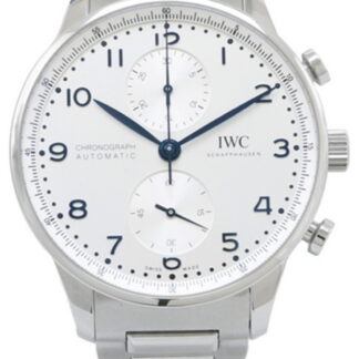 IW371617 Portugieser Chronograph Automatic Caliber IWC 69355 Silver Blue Hands Automatic White Steel 41