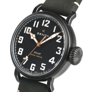 11.2432.679/21.C900 Pilot Type 20 Ton Up Black Stainless Steel Automatic 45mm Automatic Black Steel 45