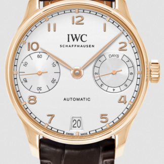 IW501706 Portugieser Automatic Red Gold Date Silver plated 42mm Automatic Silver Red gold 42