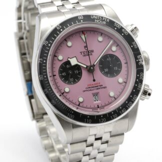 m79360n-0019 Black Bay Chrono Pink Stainless Steel Date 41mm Automatic Pink Steel 41
