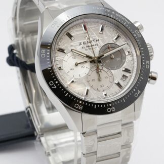 03.3120.3600/76.M3100 Chronomaster Sport El Primero Automatic Meteorit Steel Date 2nd Strap 41mm Automatic White Steel 41mm