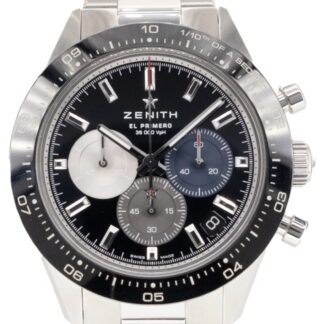 03.3100.3600/21.M3100 Chronomaster Sport Black Ceramic Bezel 41mm Automatic Black Steel 41