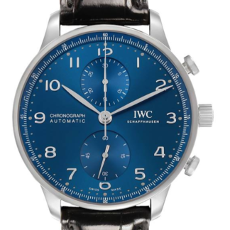 IW371606 Portugieser Chronograph Automatic Caliber IWC 69355 Blue Automatic Blue Steel 41